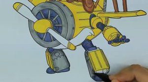 СУПЕРКРЫЛЬЯ ДЖЕТ И ЕГО ДРУЗЬЯ .РАСКРАСКА . Супер Крылья - Pаскраски для детей - как рисова