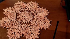 Рельефная салфетка крючком 2часть 11-14ряды. Видео для начинающих.