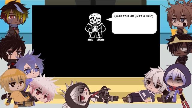 Sans AU's react to Genocide Sans & Yukari vs. Chara Fight | Gacha life/Club Reaction смотреть онлайн