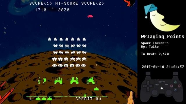 Space Invaders - 3,440 points смотреть онлайн