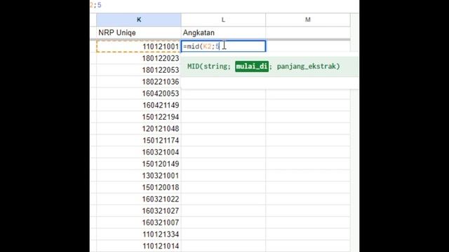 Sheet, Cara mengambil sebagian karakter di sebuah cell spreadsheet смотреть онлайн