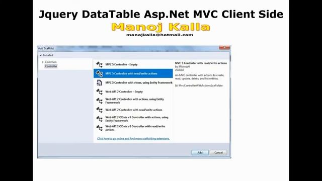 Jquery DataTable Asp.Net MVC смотреть онлайн