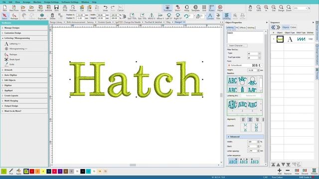 Hatch Embroidery 2 - Lettering - Getting Started смотреть онлайн