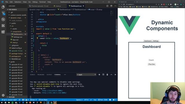 Vue.js Basics Ep. 13 - Vue 3.0 Composition API | First Look & Refactoring смотреть онлайн