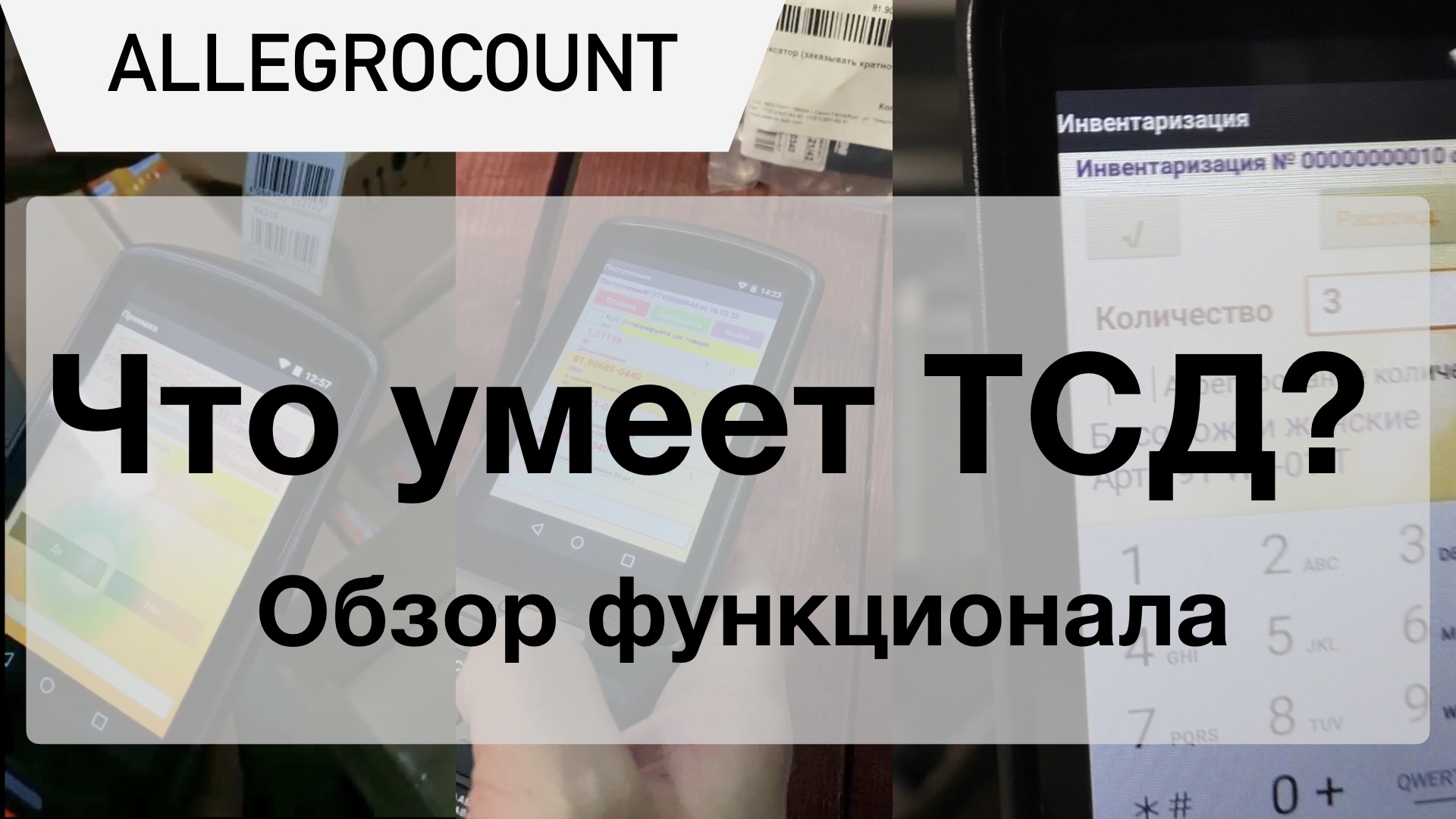 Работа на ТСД в AllegroCount. Функционал и настройки смотреть онлайн