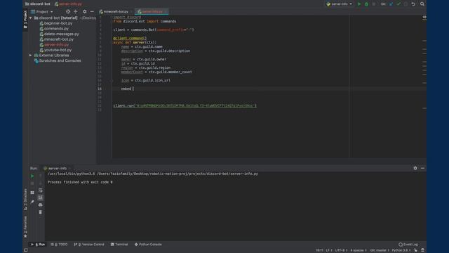 Make a Discord Bot with Python (Part 4: Getting Server Information) | Latest Discord Py Version смотреть онлайн