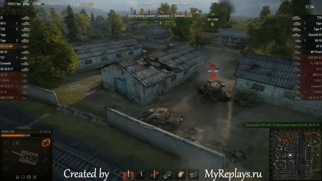 WOT: Ensk - SU-122-44 - 1 frag смотреть онлайн