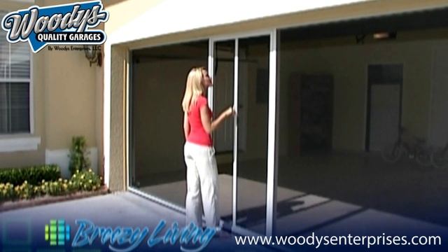 Garage Screen Door System Demonstration Video by Woodys Enterprises & Breezy Living смотреть онлайн
