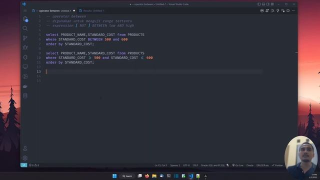 ORACLE DATABASE TUTORIAL #11 BETWEEN смотреть онлайн