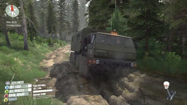 Kraz 6316 8x8 Monster | Hazardous Path | Mudrunner смотреть онлайн