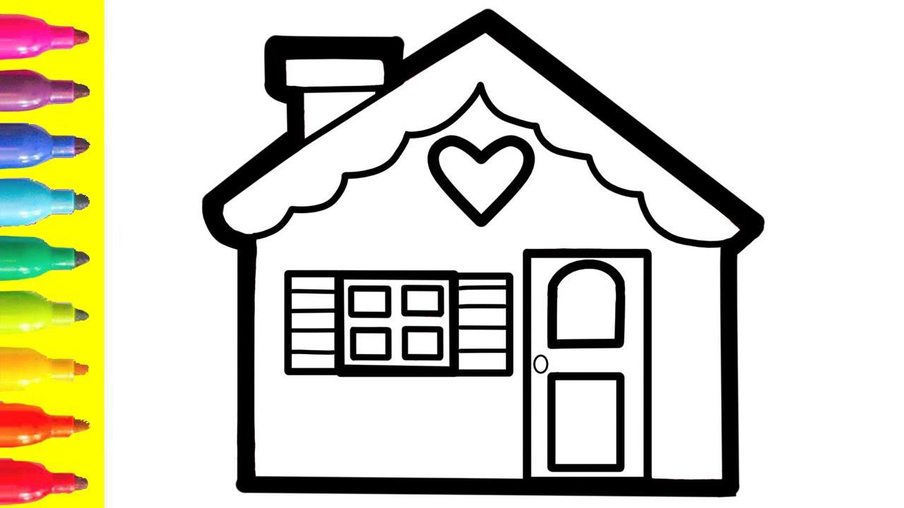 Bolalar Uchun Uyni Qanday Chizish Kerak& How To Draw A House For Children