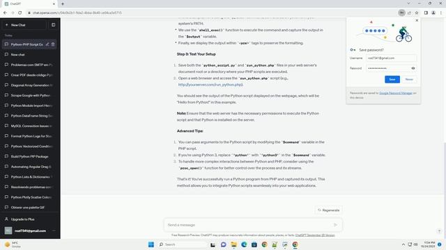 Running a python program from php and getting output смотреть онлайн