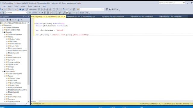 SQL Dynamic Query - change database name dynamically in the SQL query смотреть онлайн