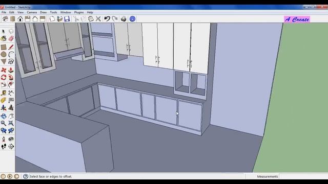 Sketchup tutorial interior design ( Kitchen ) смотреть онлайн