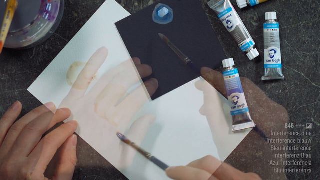 Новинка 2018! Акварель Talens Van Gogh цвет 846 Interference Blue смотреть онлайн