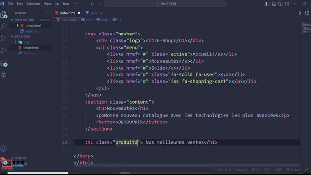 ?️Comment créer un Site Web E-commerce? | HTML & CSS смотреть онлайн