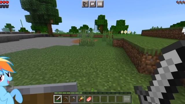 RAINBOW DASH PLAYS MINECRAFT || part 2 || RAINBOW QUARTERS!! ? смотреть онлайн