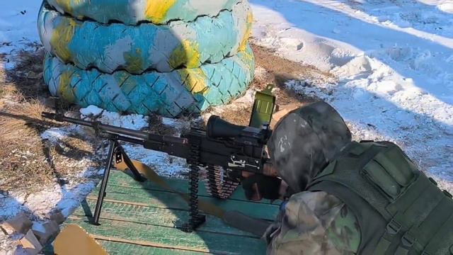 Пристрелка пулемëта ПКМ
