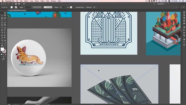 1 урок , по Adobe Illustrator. Знакомство с программой! Ссылка на скачивание этого видео в описани смотреть онлайн