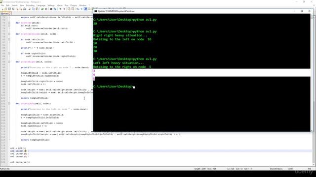AVL tree insertion implementation in python смотреть онлайн