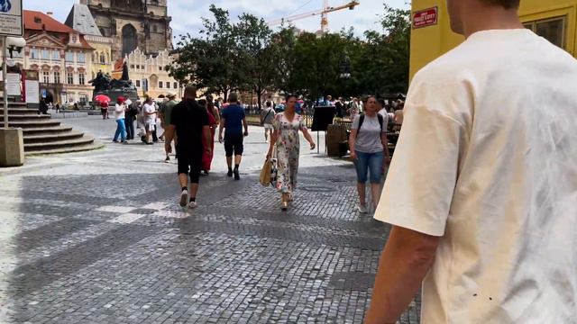 Prague walking tour on Friday afternoon through the center 🇨🇿 Czech Republic 4k HDR ASMR смотреть онлайн