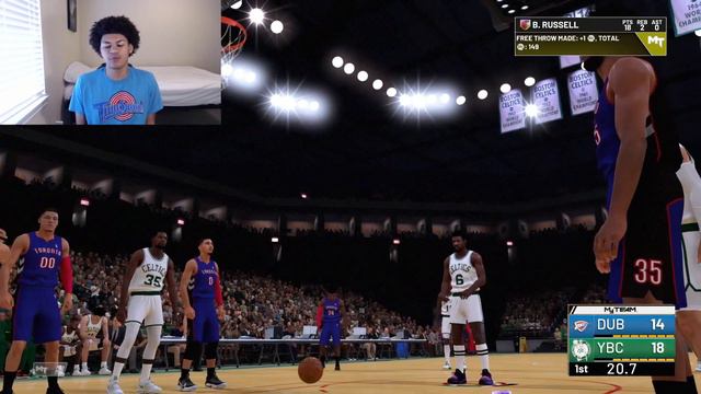 GALAXY OPAL BILL RUSSELL IS THE BIGGEST GLITCH! HE CAN GREEN THREES! NBA 2K19 MYTEAM GAMEPLAY смотреть онлайн