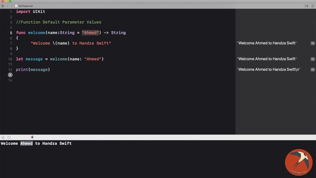 23 - Introduction to Swift | Arabic | Function | Function Default Parameter Values смотреть онлайн