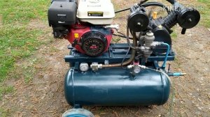 Компрессор на бензиновом двигателе от мотоблока своими руками)