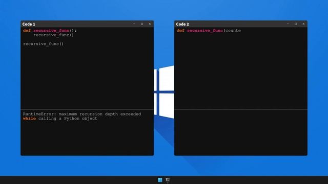 How to fix RuntimeError: maximum recursion depth exceeded in Python смотреть онлайн