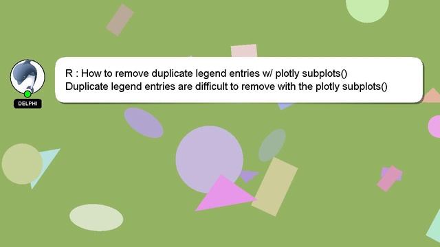 R : How to remove duplicate legend entries w/ plotly subplots() смотреть онлайн