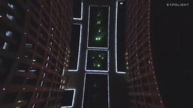 Lighting of Cascade Plaza, Dnipro | Expolight смотреть онлайн