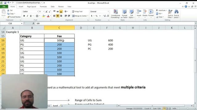 MS-Excel - SUMIF Function смотреть онлайн