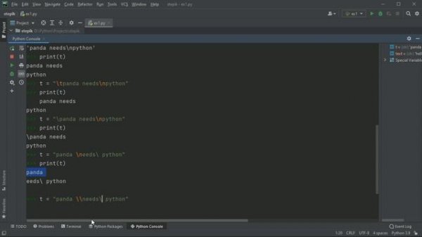 #11. Спецсимволы, экранирование символов, raw-строки _ Python для начинающих