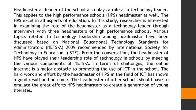 Technology Leadership in Malaysia's High Performance School JEELR 41 8 14 смотреть онлайн