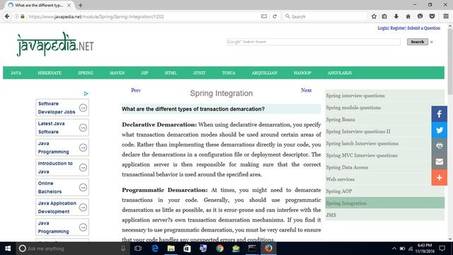 What are the different types of transaction demarcation?
| javapedia.net смотреть онлайн