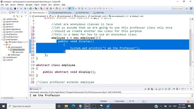 Anonymous Class in Java - Java Programming - CSE1007 смотреть онлайн