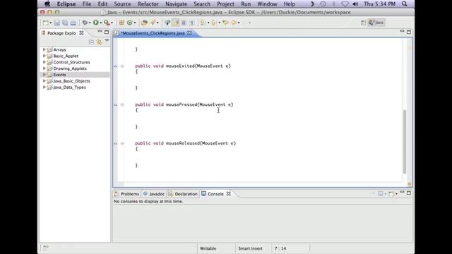 Applet - Mouse Events (Clickable Regions) смотреть онлайн