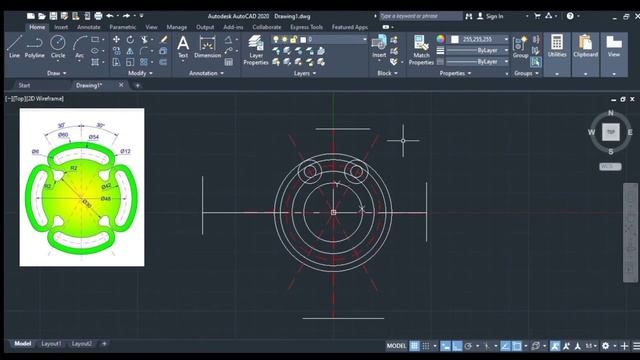 AUTOCAD DRAWING PRACTICE VIDEO/How to make this type of drawing in AutoCAD смотреть онлайн