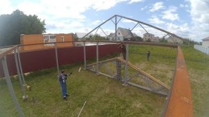 Гараж из сендвич панелей своими руками ( часть 1)