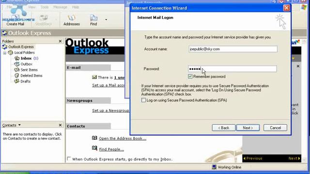 Sky Email Setup Outlook Express смотреть онлайн