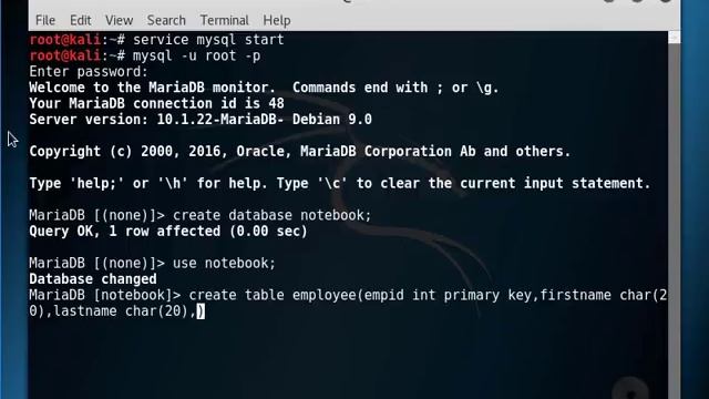 HOW TO START DATABASE IN KALI LINUX | START SQL смотреть онлайн