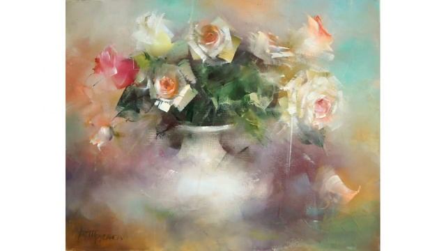 Нежные цветочные натюрморты художника Виталия Трубанова смотреть онлайн