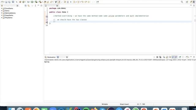 polymorphism core java lesson 16#method overriding#corejava смотреть онлайн