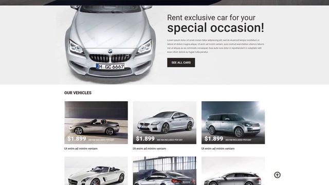 Car Rental Responsive Website Template - 50771 смотреть онлайн