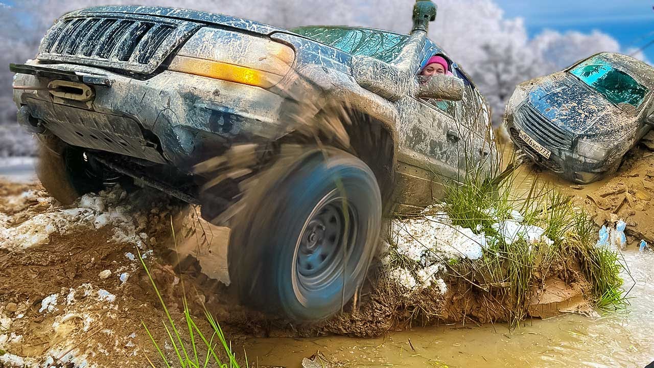 Вы такого не видели | ДЕВУШКА на Jeep Cherokee против НИВЫ и дорогих иномарок | смотреть онлайн