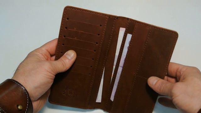 Коричневый мужской кошелек, мужское портмоне - Royal Step смотреть онлайн