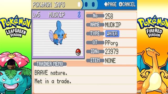 Pokemon FireRed & LeafGreen - National Pokedex Completed All 386 Pokemons
