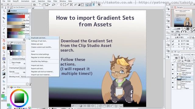 How to import " Gradient Sets " into Clip Studio Paint [ Tutorial ] #ClipStudioTips2022 смотреть онлайн