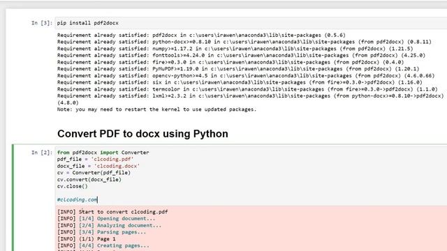Convert PDF file to docx file using Python смотреть онлайн