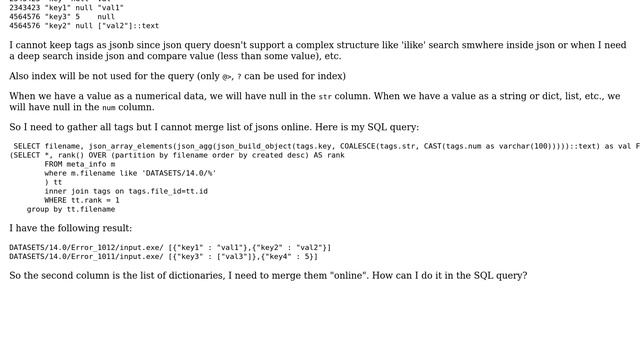Databases: merge json online postgresql 10 смотреть онлайн
